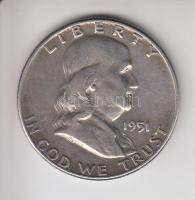 Amerikai Egyesült Államok 1951. 1/2$ Ag "Franklin" T:2-/3 USA 1951. 1/2 Dollar Ag "Franklin" C:VF/F Krause KM#199