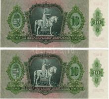 1936. 10P (2x) egymásutáni sorszámokkal T:I-