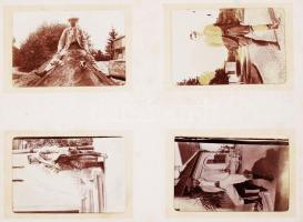 cca 1900-1920 Földesúr birtokán készült fényképek albumba rendezve (kastély és berendezése, majorság...