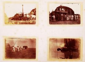 cca 1900-1920 Földesúr birtokán készült fényképek albumba rendezve (kastély és berendezése, majorság...