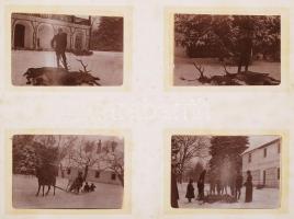 cca 1900-1920 Földesúr birtokán készült fényképek albumba rendezve (kastély és berendezése, majorság...