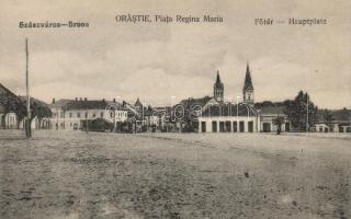 Szászváros, main square, church
