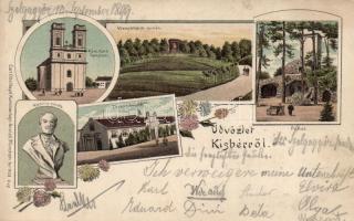 1899 Kisbér, litho (egyik sarok ázott)