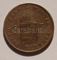 1849N.B. "Szabadságharc" 6kr Ag T:2/3+