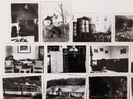 cca 1930-1940 Lehotai kúriáról és berendezéséről készült fotók, 48 db, 6x8 cm