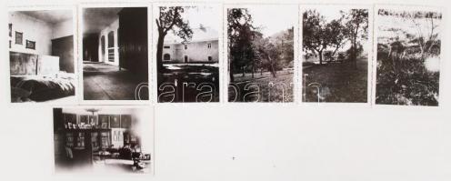 cca 1930-1940 Lehotai kúriáról és berendezéséről készült fotók, 48 db, 6x8 cm