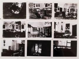 cca 1930-1940 Lehotai kúriáról és berendezéséről készült fotók, 48 db, 6x8 cm