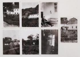 cca 1930-1940 Lehotai kúriáról és berendezéséről készült fotók, 48 db, 6x8 cm