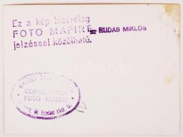 cca 1947-1948 Rudas Miklós, a MAFIRT fotóriporterének fotói bányászoknak rendezett politikai gyűlésr...