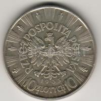Lengyelország 1935. 10Zl Ag "Pilsudsky" T:2