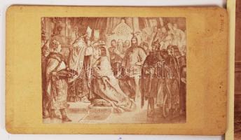 cca 1860-1880 Veress Ferenc kolozsvári fényképész felvételei, 5 db műtermi fotó és egy koronázásról ...