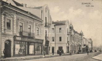 Zombor Petőfi utca, Dodits és Opancsarev üzlete / street, shop (fa)