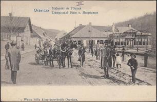 Oravica Malom tér és Fő utca, csiklovai sörcsarnok / Mill square and Main street, beer hall