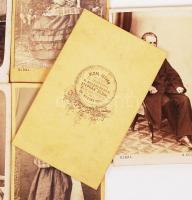 1870-1880 Vajdasági fotótörténeti leletek, Oldal István nagyberecskei műterméből, 13 db, 6x10 cm