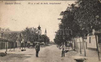 Üllő, Fő utca, református és katolikus templom (EK)