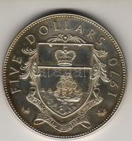 Bahama 1970. 5$ "Címer" T:exPP