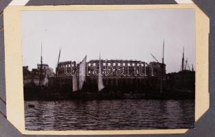 1900-1920 Egy folyami hajóskapitány fotóalbuma, 80 db fotó /
River boat captain's photo album, ...