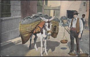 Gibraltar, folklore, Charcoal Hawker, city mill lane (EK)