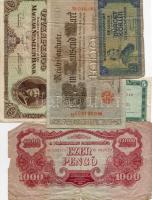 Kis bankjegy hagyaték tétel régi és új, magyar 91db + külföldi 24db jobbakkal T:II,III,IV