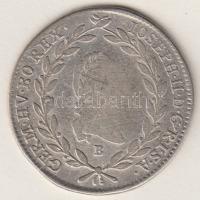 1786B 20Kr Ag "II. József" T:2-