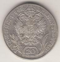 1786B 20Kr Ag "II. József" T:2-