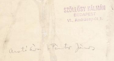 cca 1930-1940 Szőllősy Kálmán (1887-1976): Arató Éva és Pásztor János ugrása, vintage fotó, pecsétte...