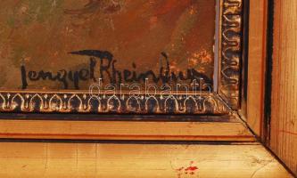 Lengyel Reinfuss Ede (1873-1942): Angol kastély. Olaj, farost, jelzett, keretben, 49×66 cm