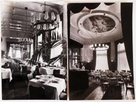 1950-1960 Kotnyek Antal (1921-1990): Budapesti vendéglátóhelyek, 4 db fotó, egyik kis hibával, 17x11...