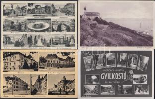 14 db régi városképes lap: magyar (10), felvidéki (1), erdélyi (3) városképes lap / 14 old postcards from Hungary, Transylvania and Kingdom of Hungary