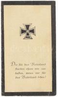 1939 Német katona horogkeresztes halotti értesítő kártya / German soldier's death card