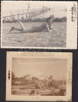 1899-1930 Privát fotók a Balaton partjáról, Balatongyörök, Siófok, Balatonboglár, Balatonkenese, 9x1...