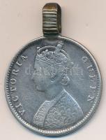 Brit-India 1862. 1/2R Ag "Viktória" füllel T:2-/3 British India 1862. 1/2 Rupee Ag "Victoria" with ear C:VF/F Krause KM#472