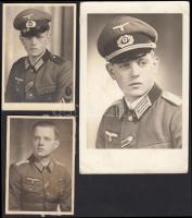 cca 1942 Német légierő katonája 3db fotó / WW. II. German airforce military photos
