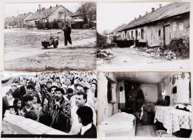 1970-1990 Roma életformák Magyarországon, különböző helyszíneken készített szociofotók, 17 db, / 197...