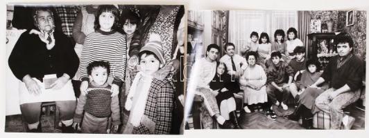 1970-1990 Roma életformák Magyarországon, különböző helyszíneken készített szociofotók, 17 db, / 197...