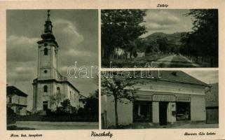 Pincehely, Berente Ede üzlete, katolikus templom
