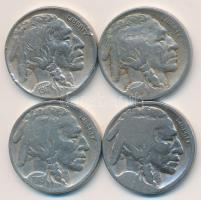 Amerikai Egyesült Államok 1916-19. 5c (4x) mind klf T:2-,3 USA 1916-19. 5 cents (4x) all different C:VF,F