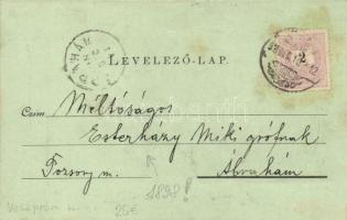 1898 Pápa, floral; Kis Tivadar kiadása