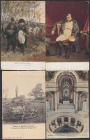 7 db régi Napóleon motívumú képeslap, közte néhány litho / 7 old motive cards, Napoleon Bonaparte, including some litho