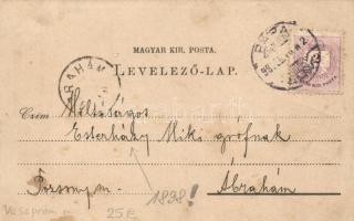 1898 Pápa, Irgalmas nővérek zárdája, dohánygyár, floral (fl)