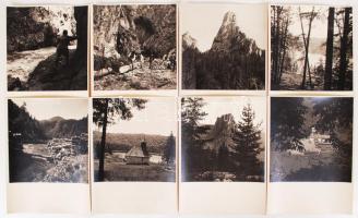 cca 1930-1940 Erdélyi fotósorozat ismeretlen szerzőtől, feliratozott fotók, 12 db, papírméret: 24x18 cm, képméret: 17x17 cm.