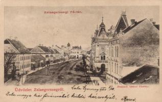Zalaegerszeg, Főtér; Breisach Sámuel kiadása (EM)
