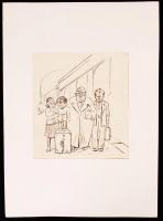 Ék Sándor, Alex Klein (1902-1975): Sally Bleistift in Amerika című könyvhöz készült illusztrációk, s...