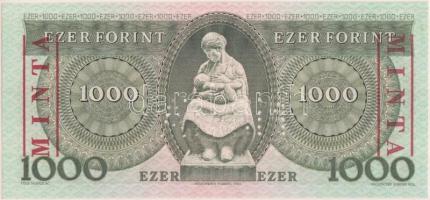 1983. 1000Ft piros "MINTA" felülnyomással és perforációval illetve "A 30001979" ...