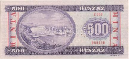 1990. 500Ft piros "MINTA" felülnyomással és perforációval illetve "E 000 - 000430&quo...