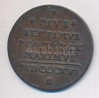 Olasz Államok / Pápai Államok 1816. Mezzo Baiocco Cu "VII. Pius" T:2
Italian States / Papa...