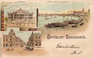 Szeged, litho; kiadja Endrényi Imre (kis szakadás / small tear)