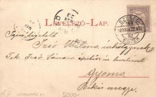 Szeged, litho; kiadja Endrényi Imre (kis szakadás / small tear)