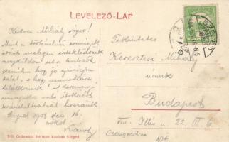 Szeged, árvíz 1879. március 12. Rausnitz festménye után; Grünwald Herman kiadása