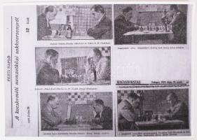 1954 Kerny István (1879-1963) vintage riportfotója a kecskeméti nemzetközi sakkversenyről, hozzáadva...
